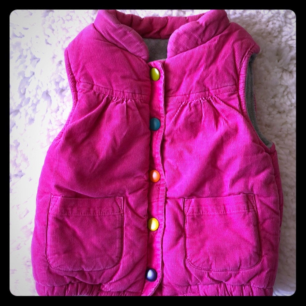 Carters girls corduroy fleece vest
